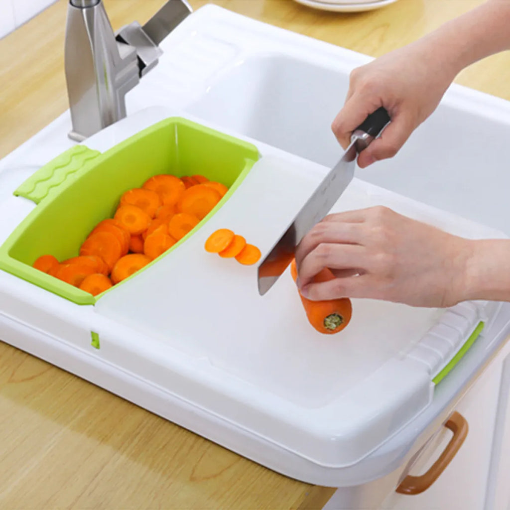 Cutting Board with Kitchen Drain