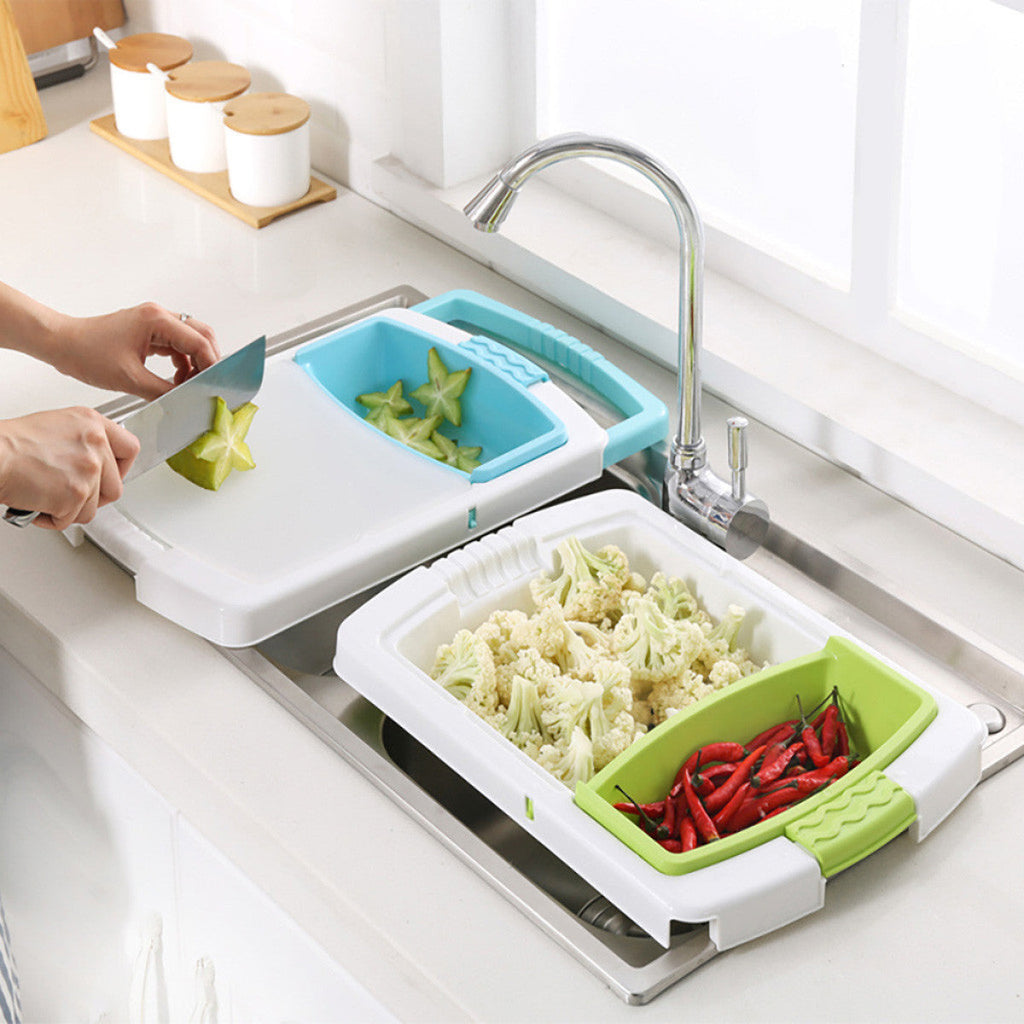 Cutting Board with Kitchen Drain
