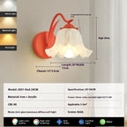 Retro Girl Head Flower Wall Lamp