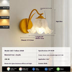 Retro Girl Head Flower Wall Lamp