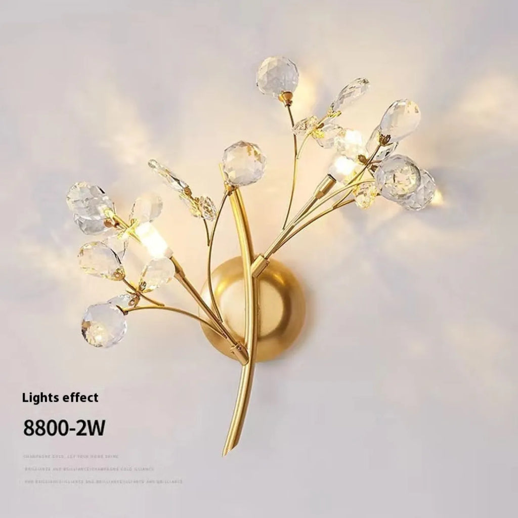 Crystal Branch Wall Lamp Entrance